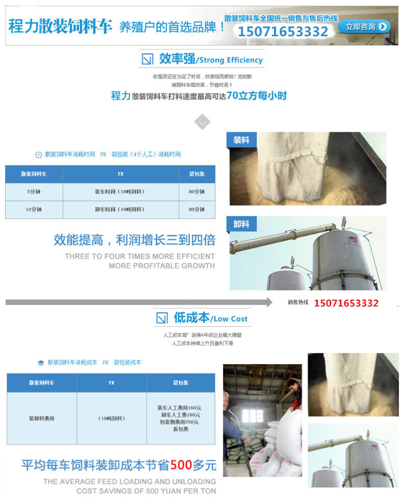 东风柳汽乘龙28立方散装饲料车